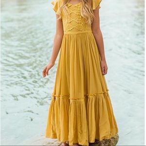 Joy folie mustard maxi dress 5